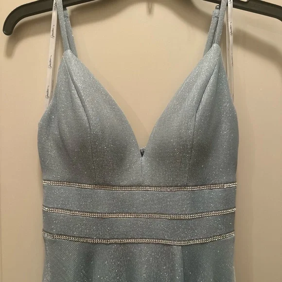NWT Speechless Light Blue Glitter Prom Dress